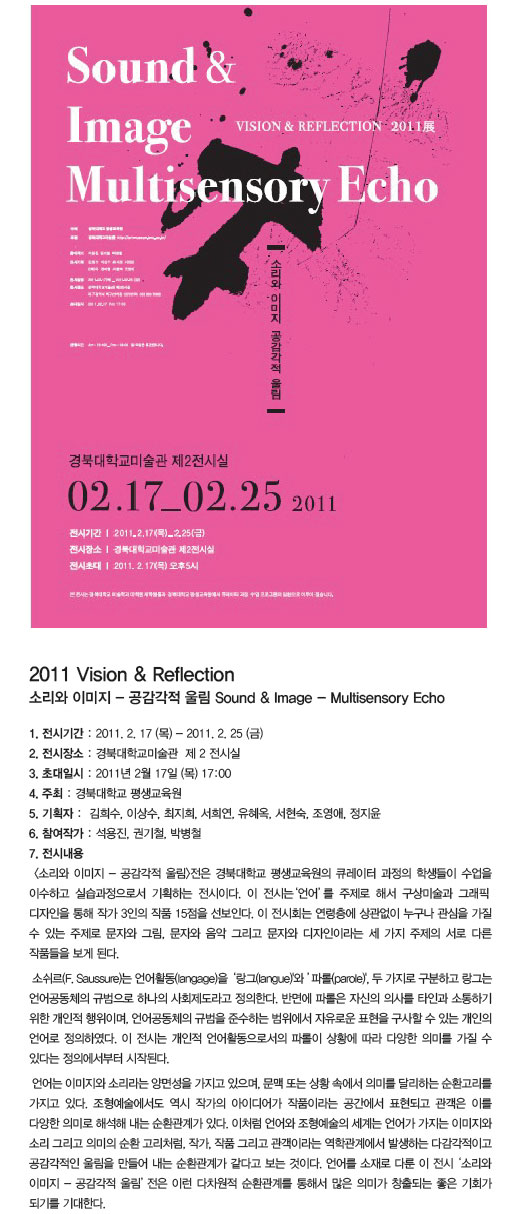 2011 Vision & Reflection Ҹ ̹ -  ︲ Sound & Image - Multisensory Echo